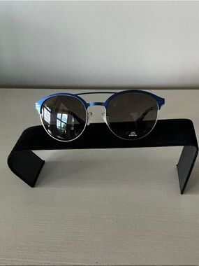 Authentic, Prive Revaux, Blue Round Metal Unisex Sunglasses